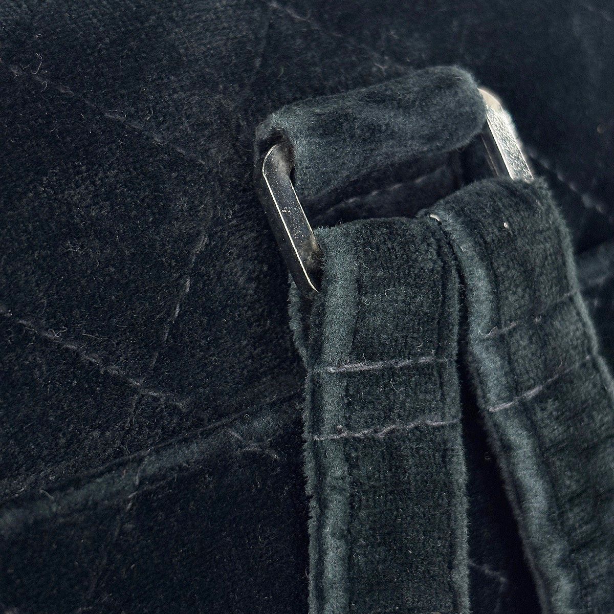 Chanel Backpack CC Logo Quilted Velour Black — view 7