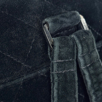Chanel Backpack CC Logo Quilted Velour Black — view 7