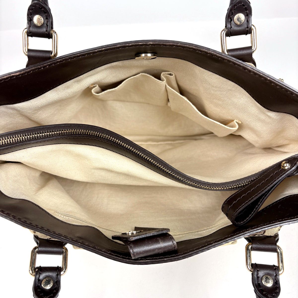 Gucci Tote Bag GG Pattern Sukey Canvas Beige Brown — view 7