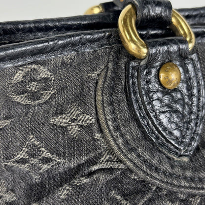 Louis Vuitton Neo Cabby MM Handbag Monogram Denim Noir — view 5