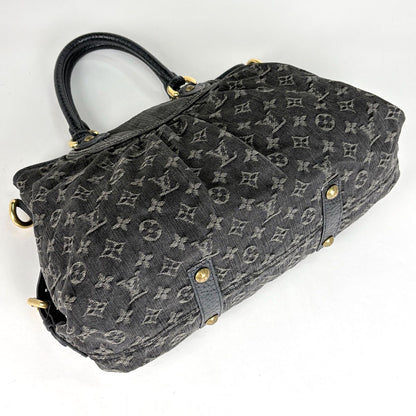 Louis Vuitton Neo Cabby MM Handbag Monogram Denim Noir — view 2