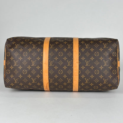 Louis Vuitton Keepall Bandouliere 50 Boston Bag Monogram Brown — view 2