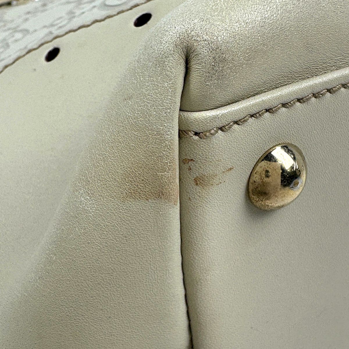 Gucci Tote Bag Guccissima GG Pattern Leather White — view 3