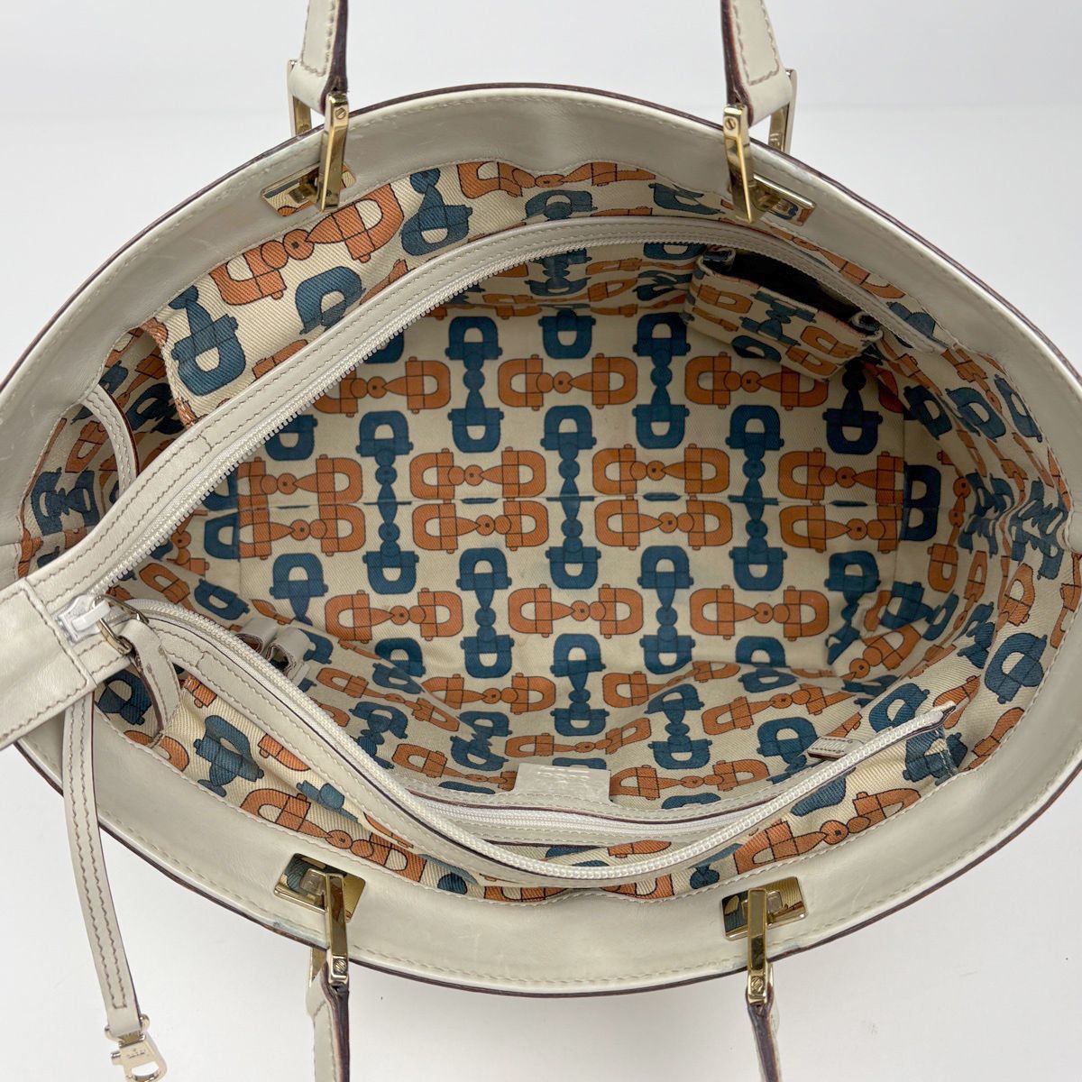 Gucci Tote Bag Guccissima GG Pattern Leather White — view 8