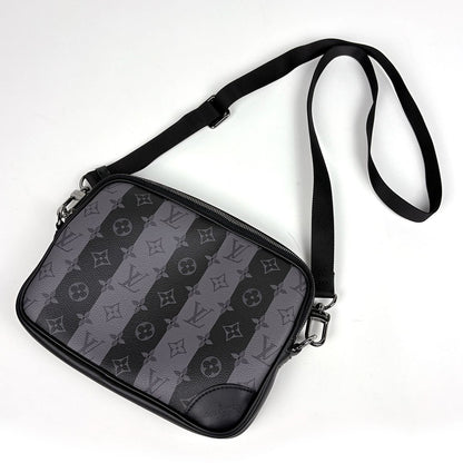 Louis Vuitton Modular Backpack Monogram Stripe 2-Way Eclipse Black Gray — view 7