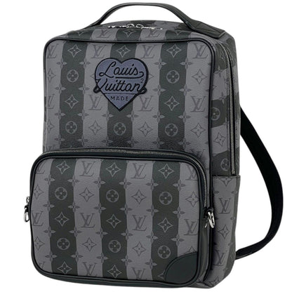 Louis Vuitton Modular Backpack Monogram Stripe 2-Way Eclipse Black Gray