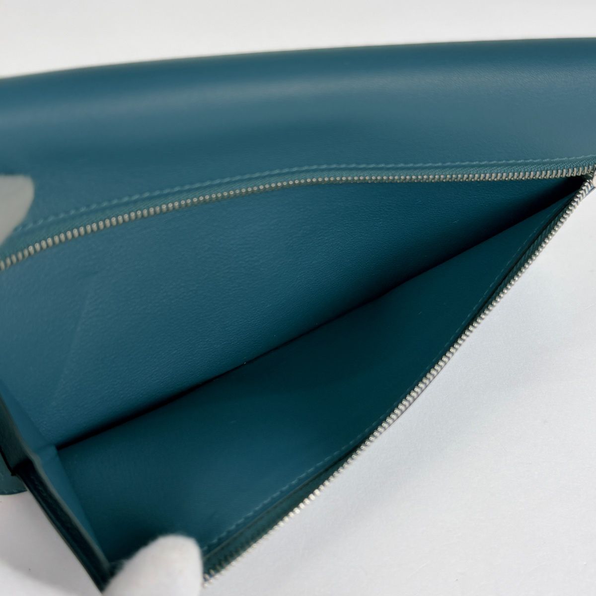 Hermes Dogon Wallet Bifold Swift Blue — view 6