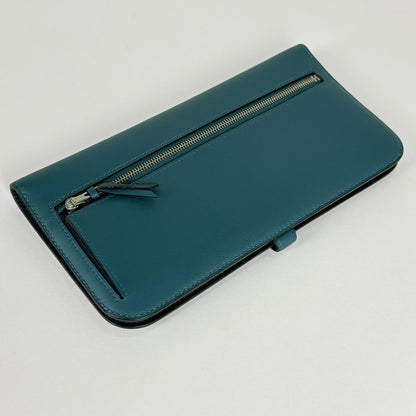 Hermes Dogon Wallet Bifold Swift Blue — view 2