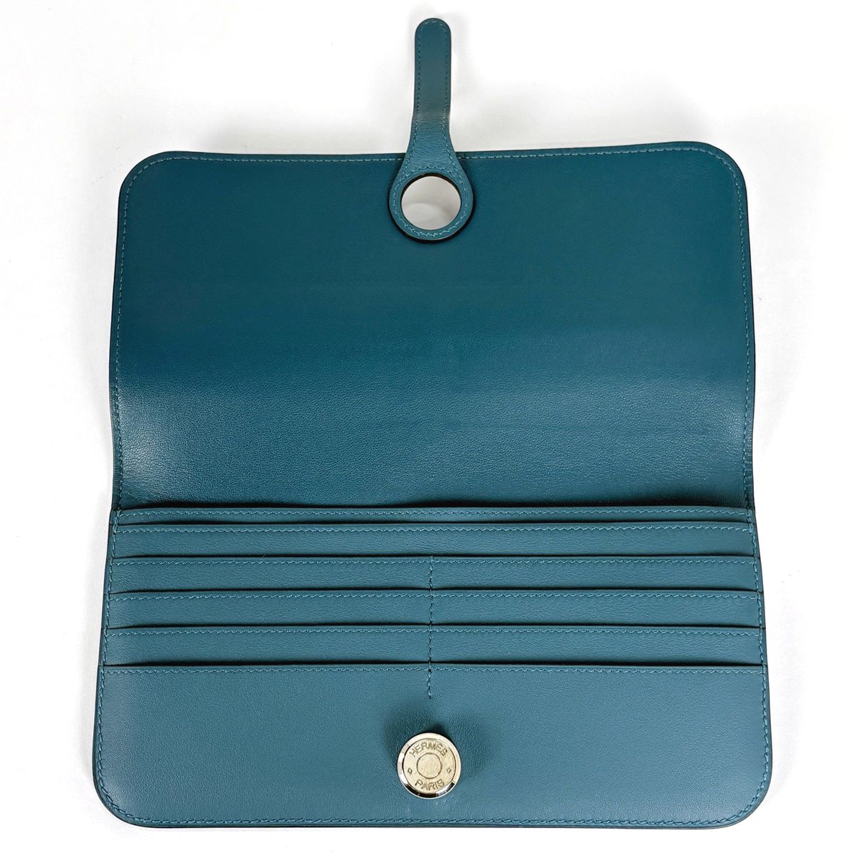 Hermes Dogon Wallet Bifold Swift Blue — view 7