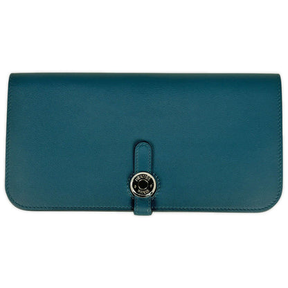 Hermes Dogon Wallet Bifold Swift Blue