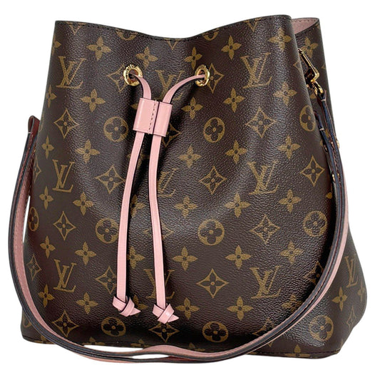 Louis Vuitton Neo Noe Shoulder Bag Drawstring Monogram Rose Poudre Brown