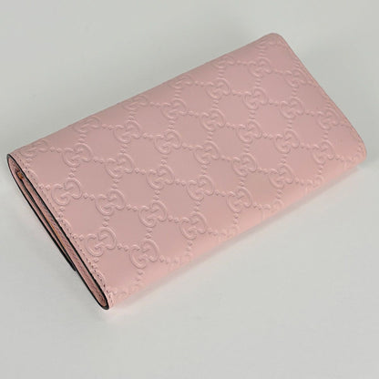 Gucci Wallet Guccissima Linea Cat Bifold Leather Pink — view 2