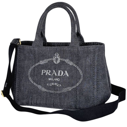 Prada Tote Bag Canapa Canvas Nero