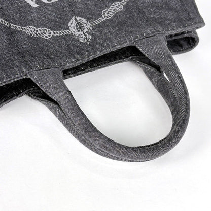 Prada Tote Bag Canapa Canvas Nero — view 6