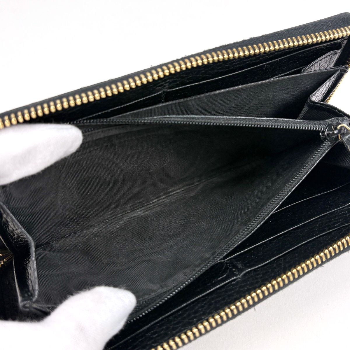 Gucci Wallet GG Marmont Beige Black — view 8