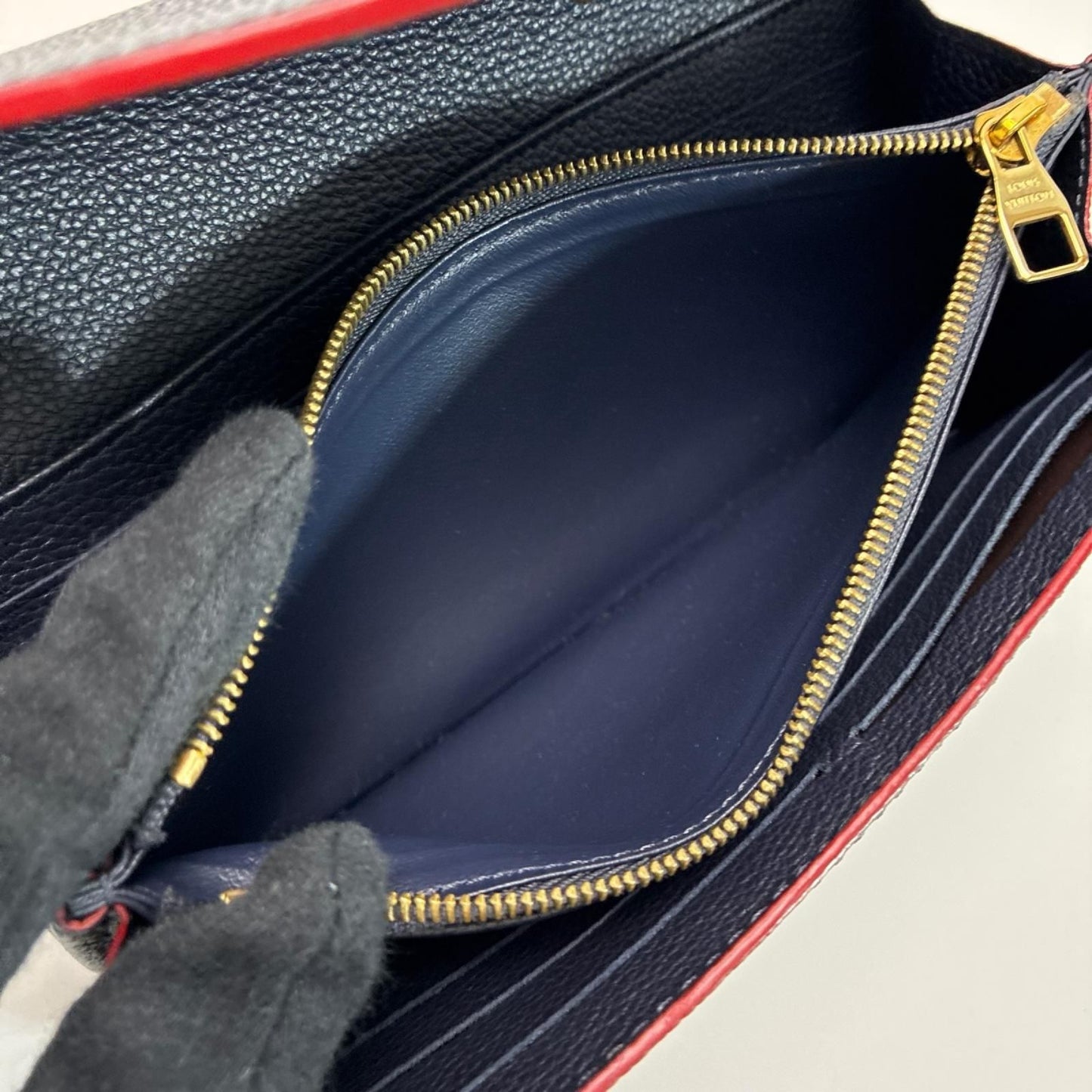 Louis Vuitton Bifold Wallet Portefeuille Sarah Navy — view 7