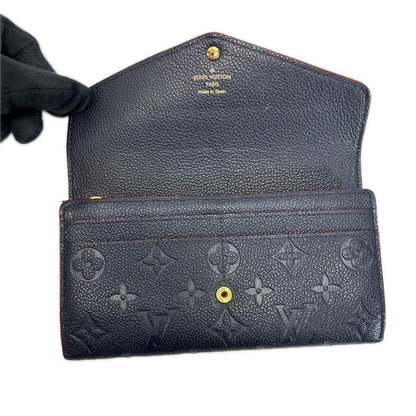 Louis Vuitton Bifold Wallet Portefeuille Sarah Navy — view 5