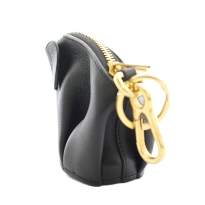 Loewe Elephant Charm Coin Purse Leather Black — view 2