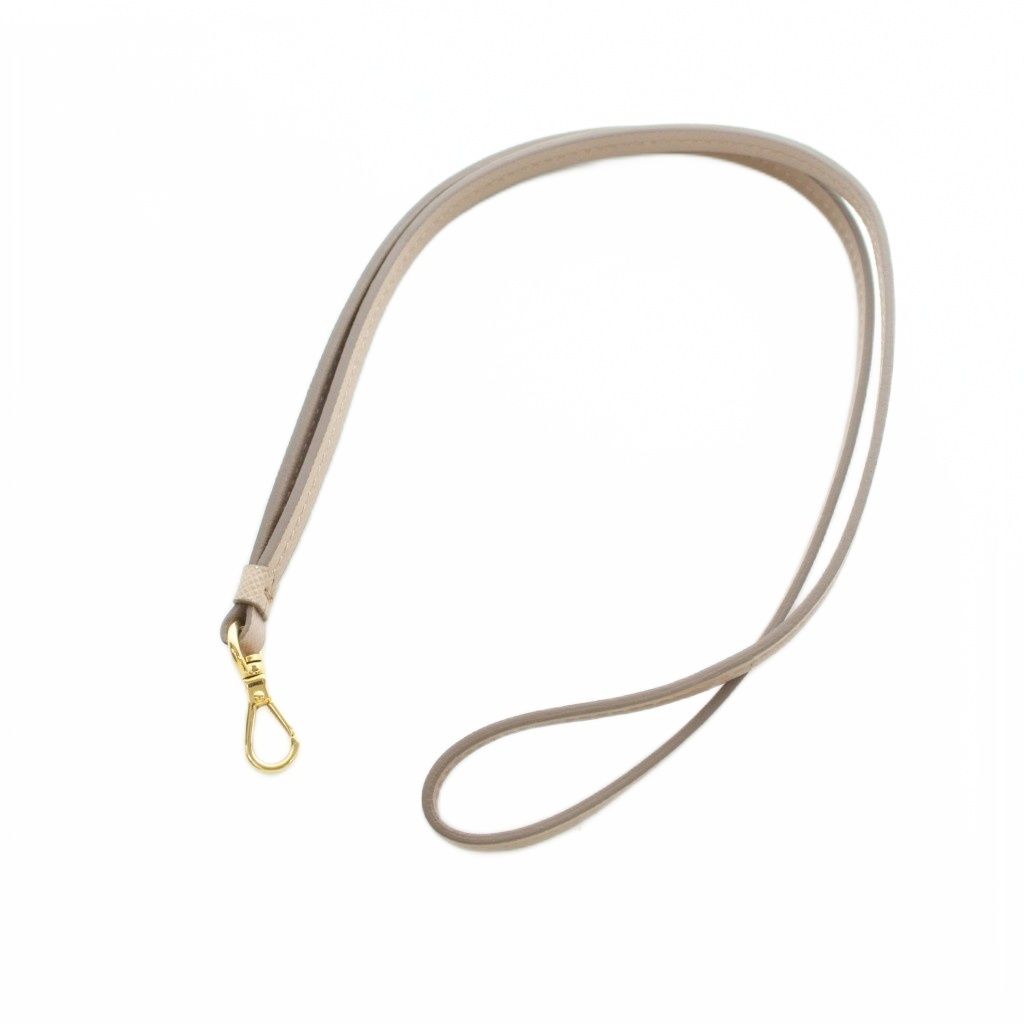 Prada Neck Holder Pass Case Leather Beige Pink — view 7