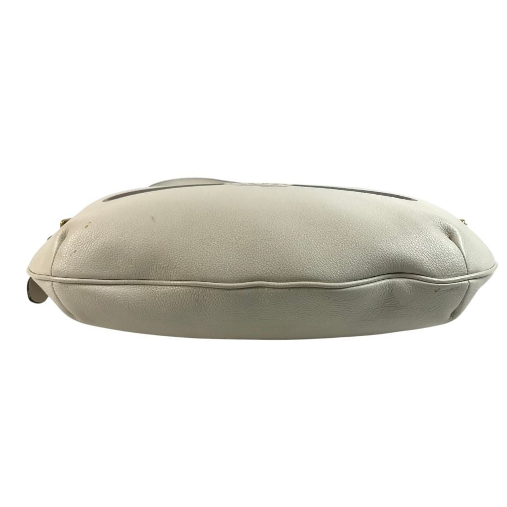 Gucci Shoulder Bag Logo Hobo Half Moon Leather White — view 5