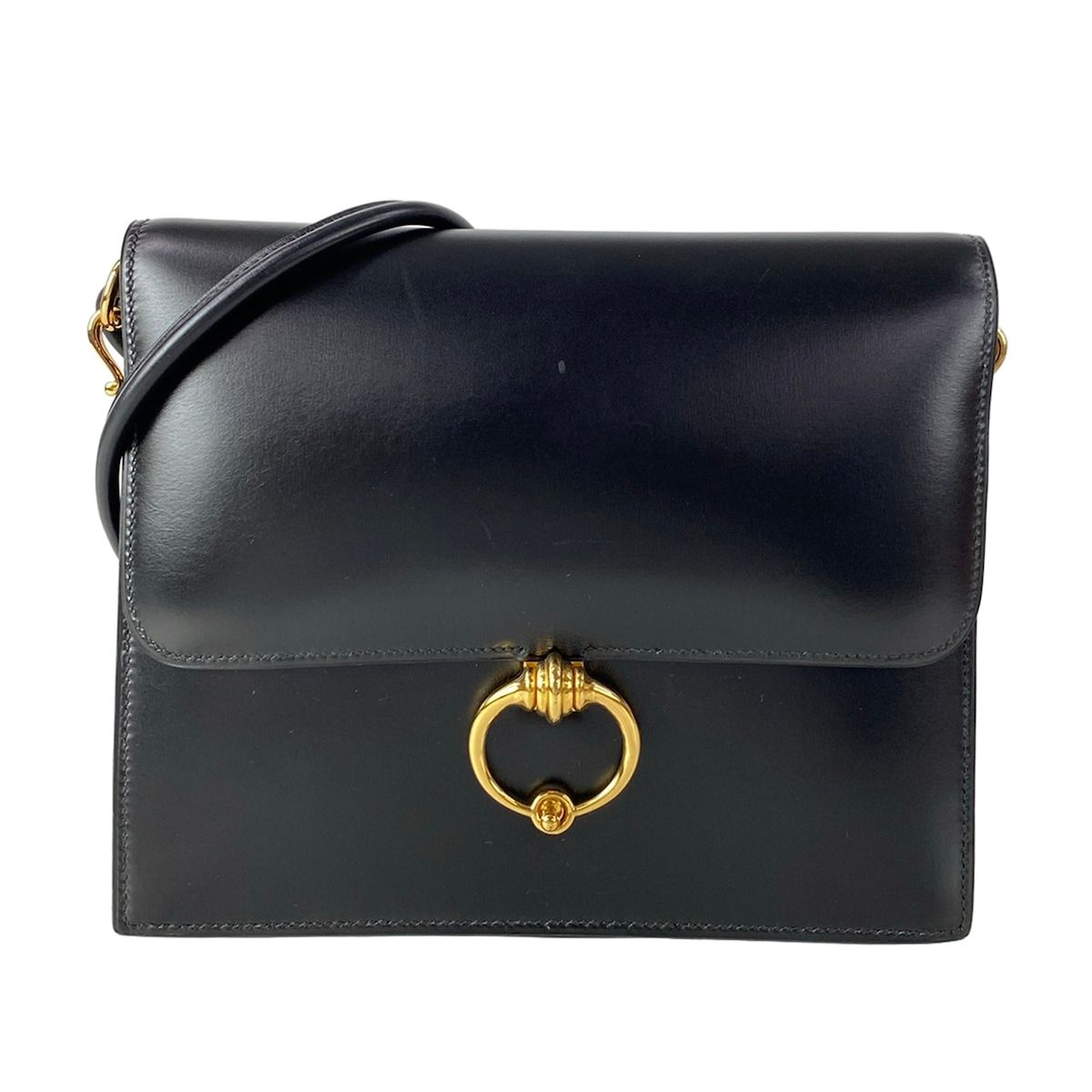 Hermes Shoulder Bag Black Gold