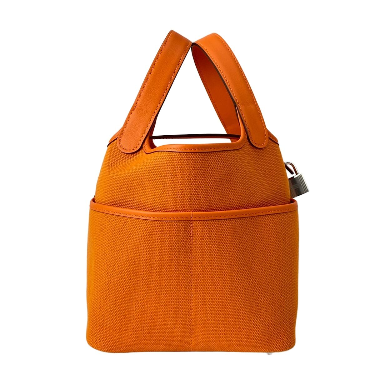Hermes Handbag Picotin Lock Cargo PM Orange Silver — view 3