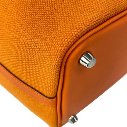 Hermes Handbag Picotin Lock Cargo PM Orange Silver — view 6