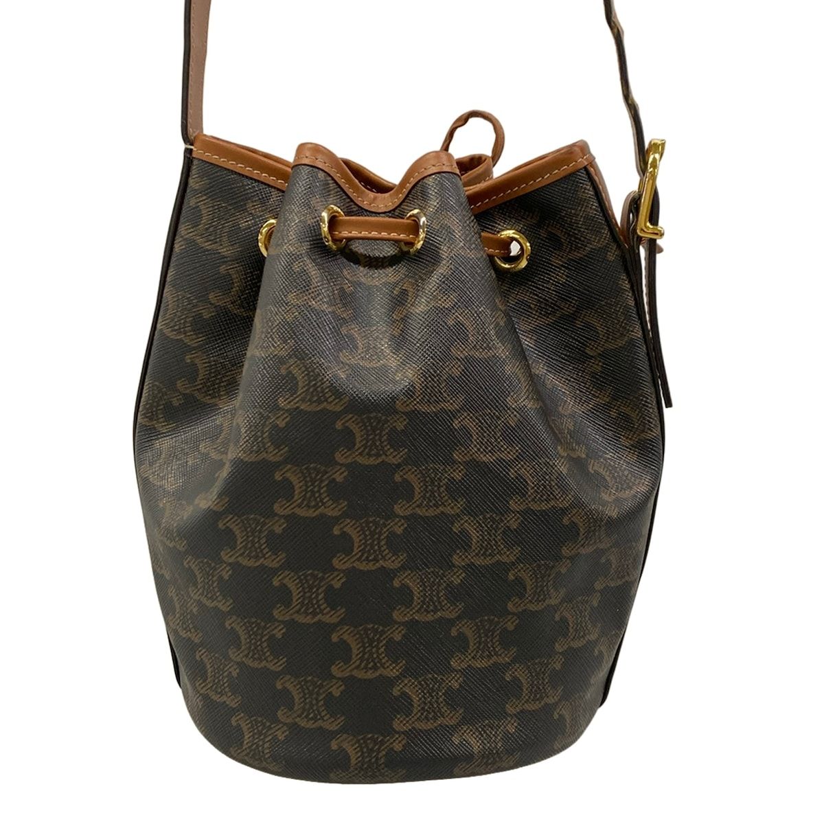 Celine Shoulder Bag Small Drawstring Triomphe Canvas — view 3
