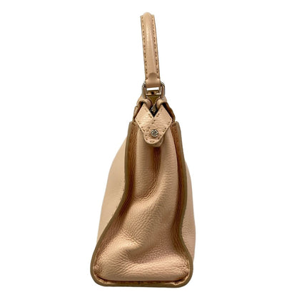 Fendi Handbag Peekaboo Iconic Medium Selleria Beige Leather — view 4