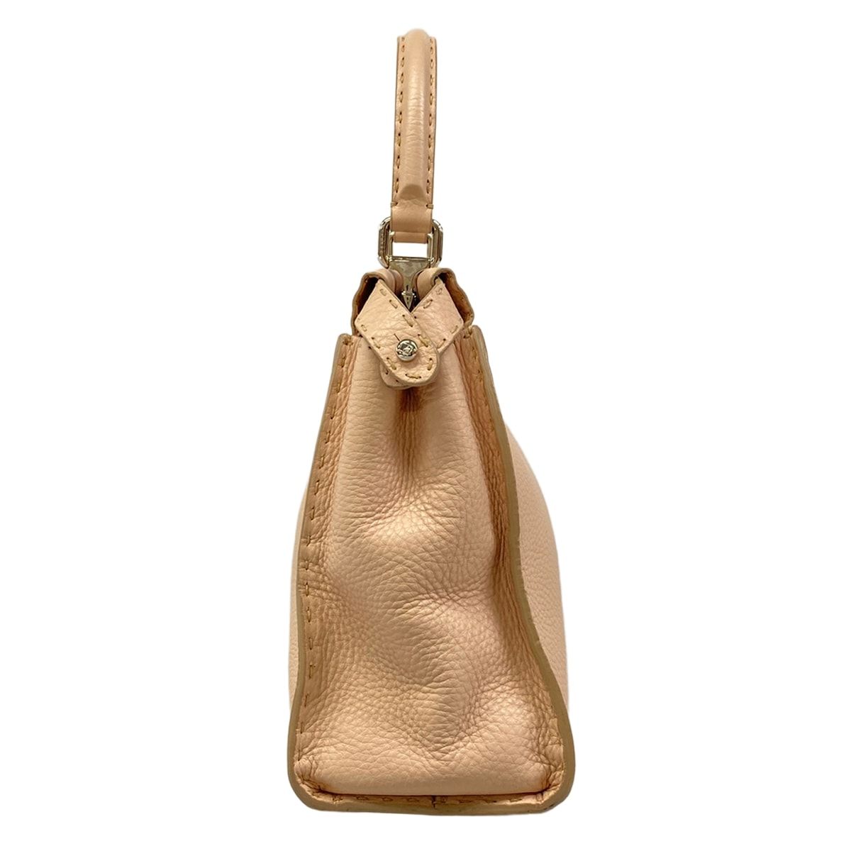 Fendi Handbag Peekaboo Iconic Medium Selleria Beige Leather — view 2