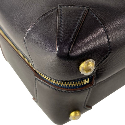 Hermes Handbag Maxi Bo 29 Blue Indigo Orange Poppy Gold — view 6