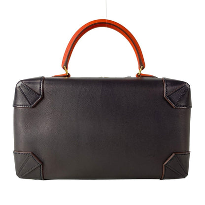 Hermes Handbag Maxi Bo 29 Blue Indigo Orange Poppy Gold — view 3