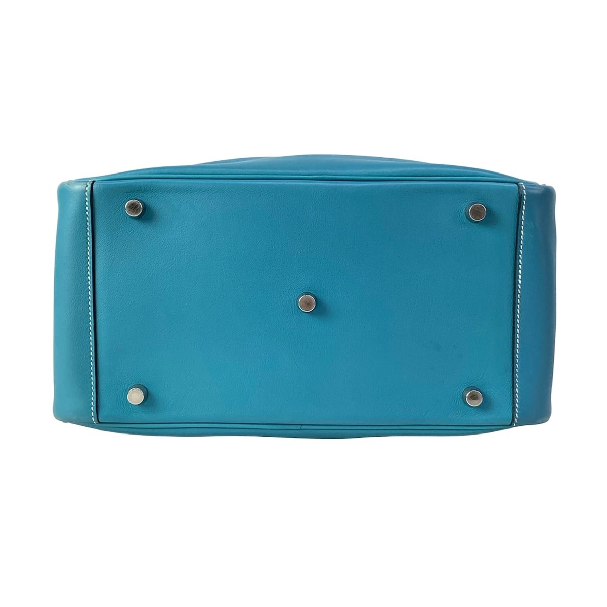 Hermes Shoulder Bag Lindy 30 Turquoise Silver — view 5