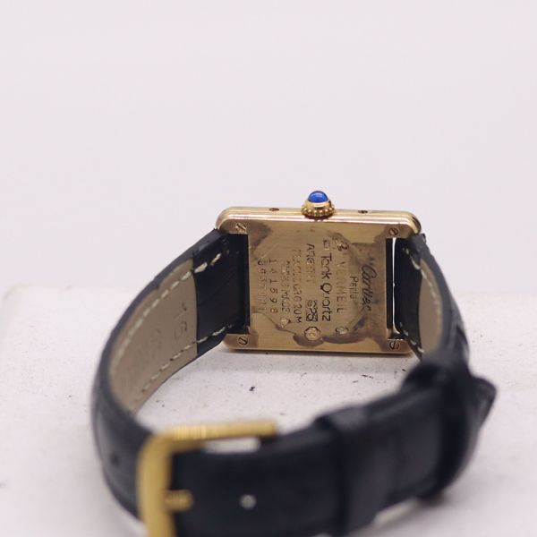 Cartier Must Tank 925 Sterling Silver Ivory Dial Watch — view 4