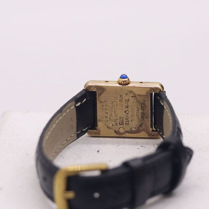 Cartier Must Tank 925 Sterling Silver Ivory Dial Watch — view 4