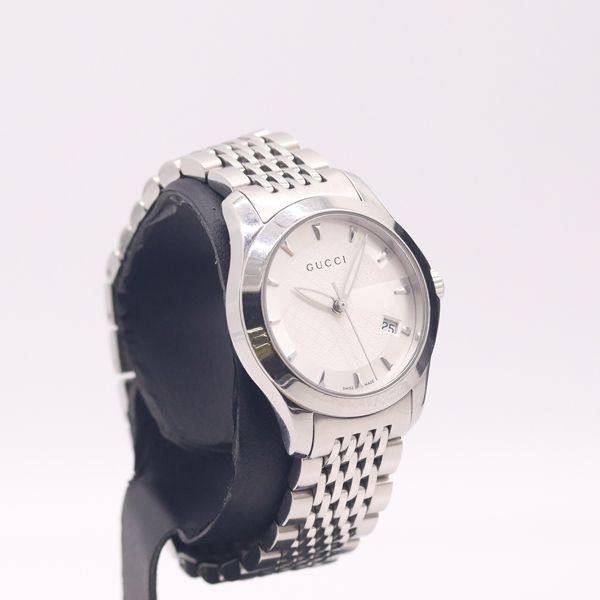 Gucci G-Timeless 126.5 Date Silver Dial Watch — view 2
