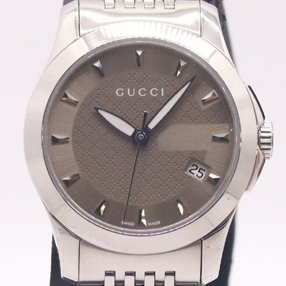 Gucci G-Timeless 126.5 Date Brown Dial Watch