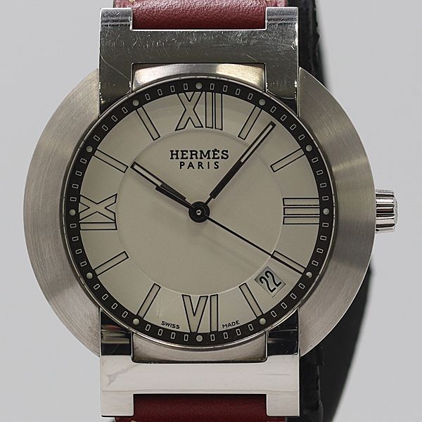 Hermes Nomade Hour Auto Quartz Date Silver Dial Watch