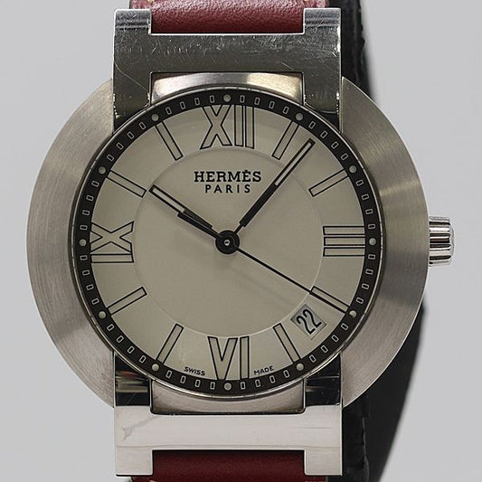 Hermes Nomade Hour Auto Quartz Date Silver Dial Watch