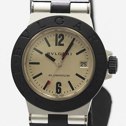 Bvlgari Bulgari Aluminum AL Rubber Silver Dial Watch