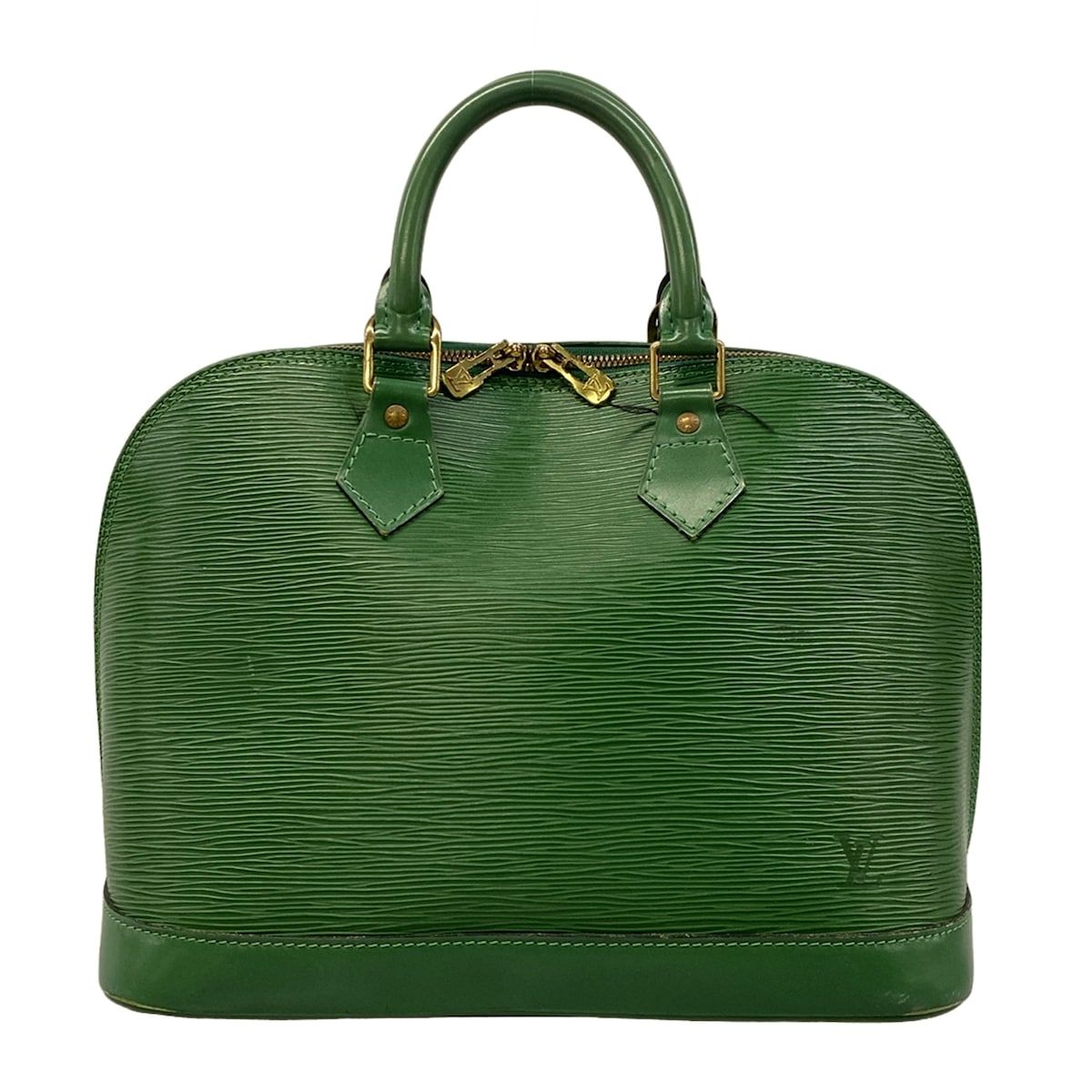 Louis Vuitton Handbag Epi Alma Borneo Green Leather