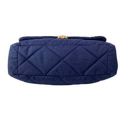 Chanel Shoulder Bag Chanel 19 Maxi Navy Chain 2-Way Cotton — view 5
