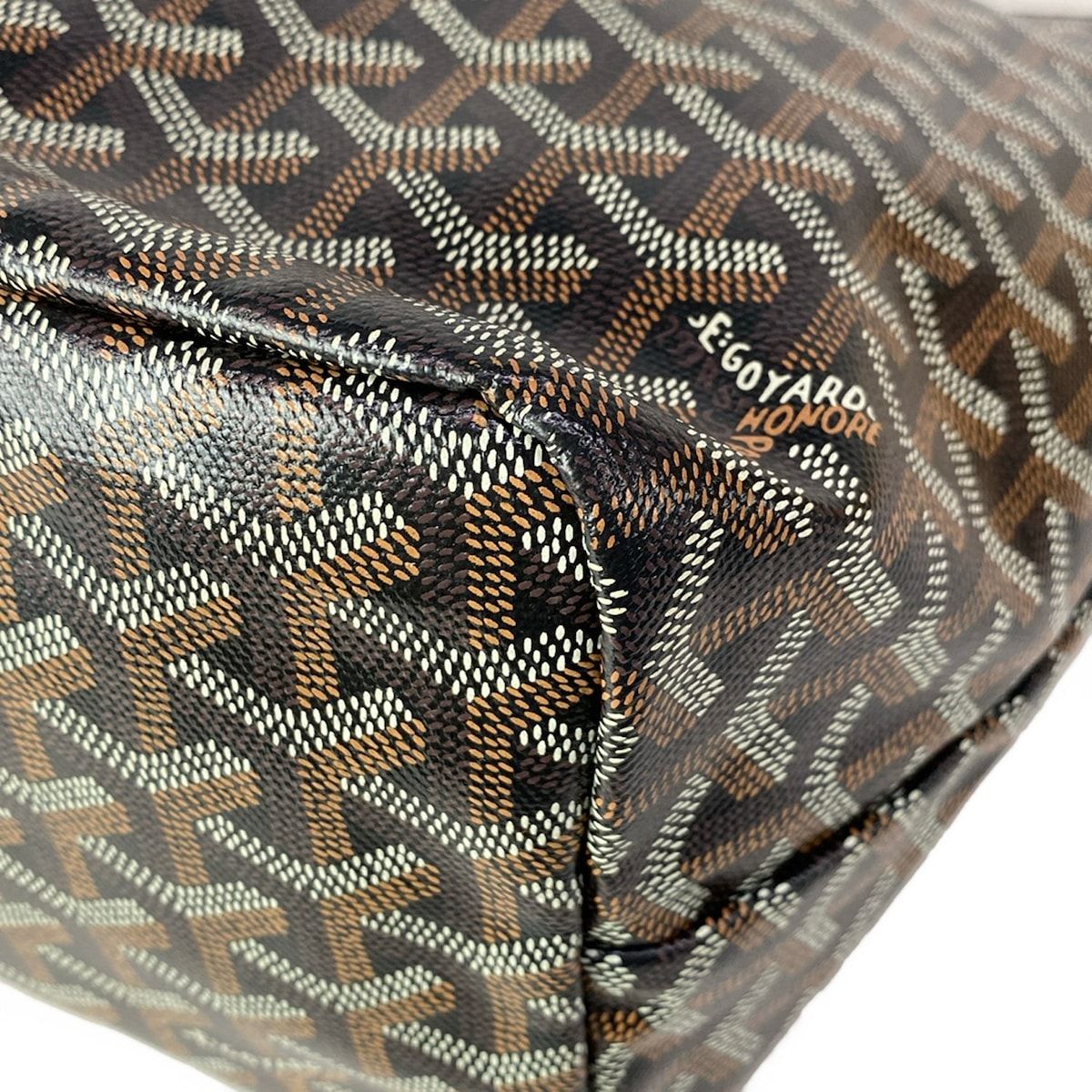 Goyard Tote Bag Saint Louis PM Black Leather — view 7