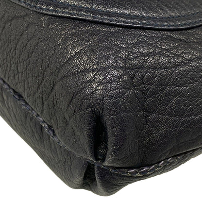 Fendi Shoulder Bag Spy Dark Navy Braided Leather — view 6
