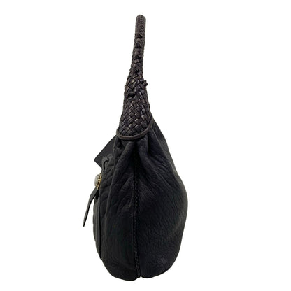Fendi Shoulder Bag Spy Dark Navy Braided Leather — view 4