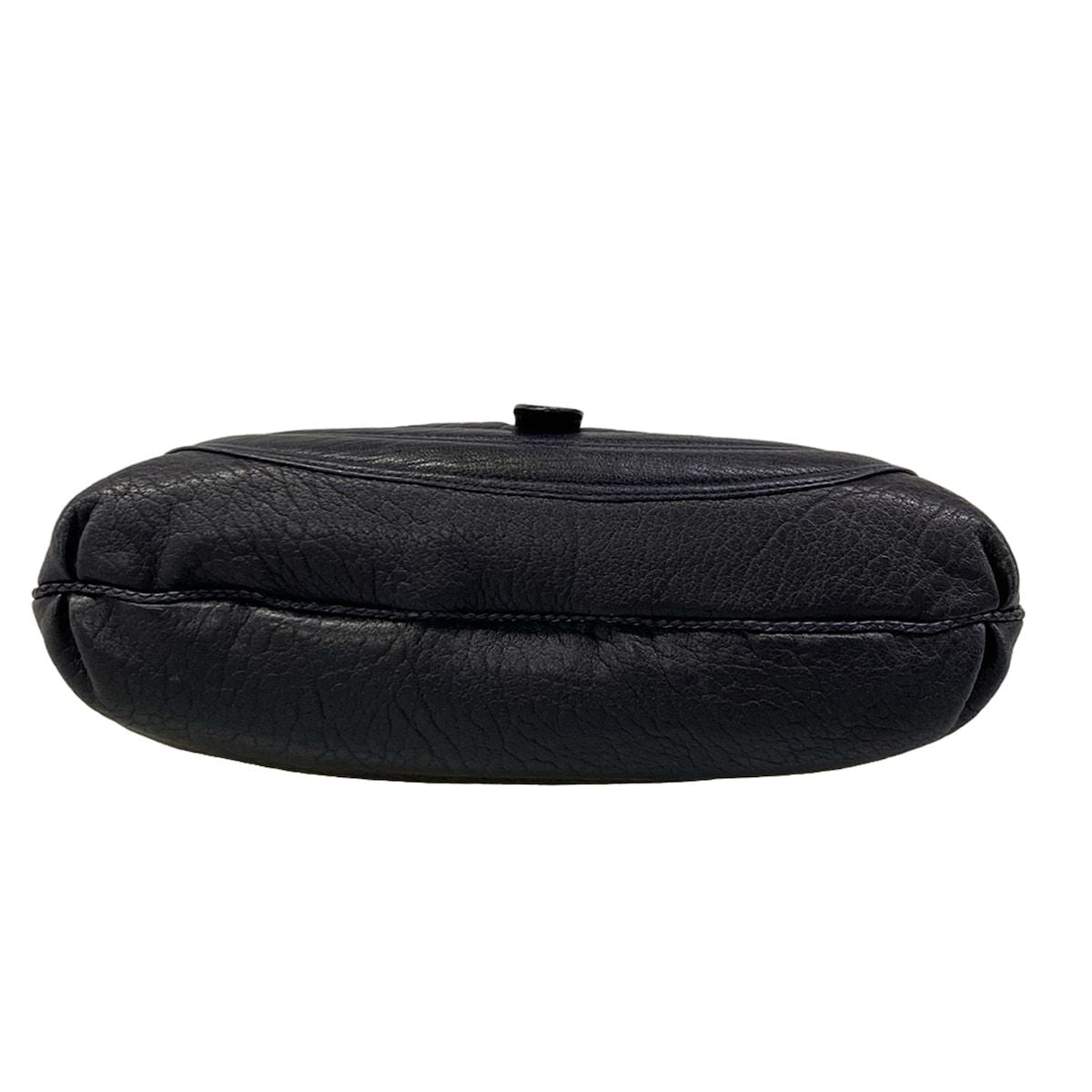 Fendi Shoulder Bag Spy Dark Navy Braided Leather — view 5