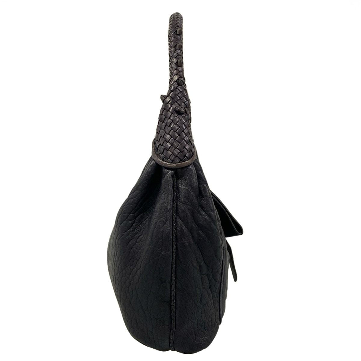 Fendi Shoulder Bag Spy Dark Navy Braided Leather — view 2