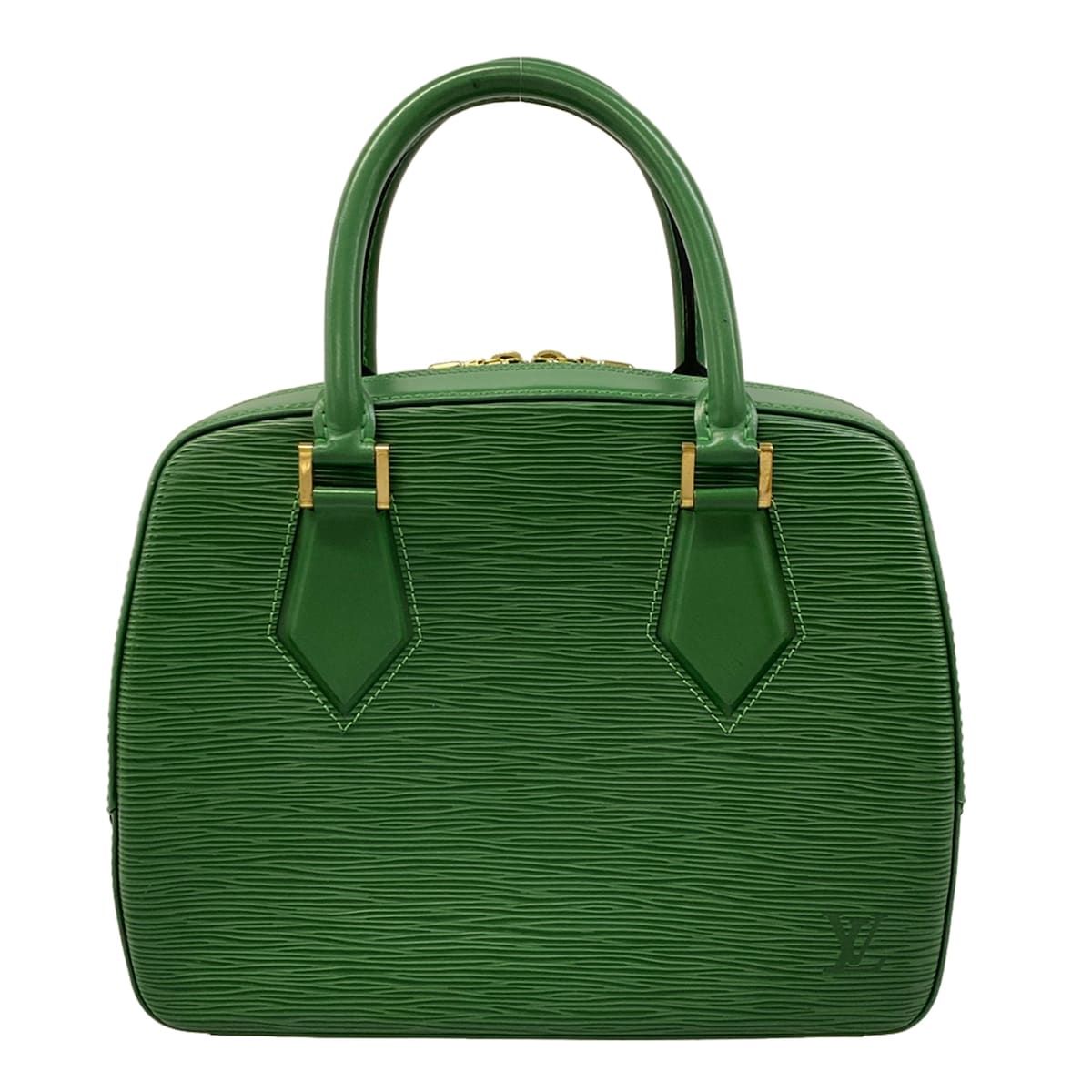 Louis Vuitton Handbag Epi Blanc Borneo Green Leather