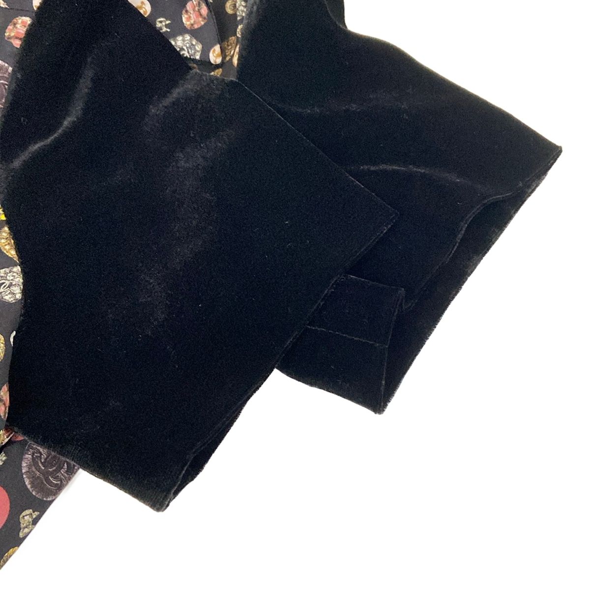 Chanel Dress S Black Multi Regular Color Short Sleeve Knee-length Velour 34 — view 5
