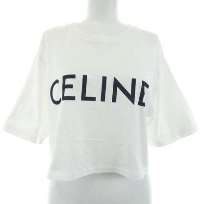 Celine Print Cropped T-Shirt